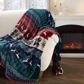 VIANOČNÁ DEKA NORDIC4 150X200 CM VZOROVANÁ