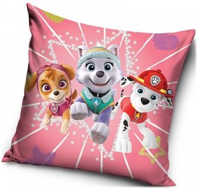 Vankúš Tlapková patrola - Paw Patrol - motív Energická šteňatá - 40 x 40 cm