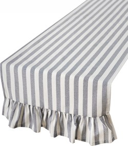 Bežec s volánom 40x160 cm farba produktu tmavomodrá látka vzorované