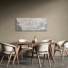 Obraz - Čínska krajina (120x50 cm)
