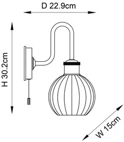 Endon 95507 - Kúpeľňové nástenné svietidlo KENDALL 1xE27/10W/230V IP44 mosadz