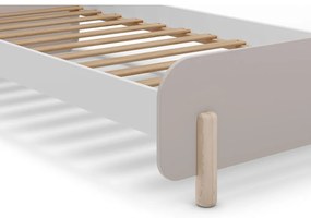 Krémová detská posteľ z borovicového dreva 90x190 cm Nora – Marckeric