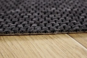 Timzo, Metrážny koberec Nature antracit - neúčtujeme odrezky z role, na mieru, šíře 1,33m,1m,2m,3m,4m,5m,na mieru, neúčtujeme odrezky, šedá, filc, chodba / predsieň