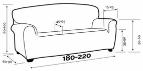 Forbyt Napínací poťah na sedačku IRPIN sivá, 180 - 220 cm