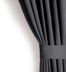Záves AmeliaHome Blackout s priechodkami 140x175 cm grafitový