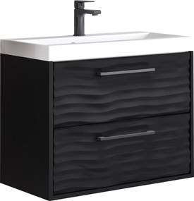 XXXLutz SKRINKA POD UMÝVADLO, čierna, čierna, 60/50/35 cm P & B - Online Only kúpeľne - 002778011501