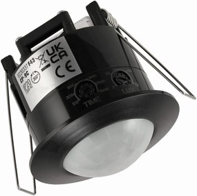 ECOLIGHT Zapustený infračervený pohybový senzor 360 ° čierny