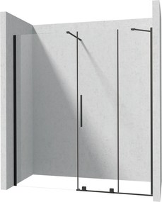 Deante Sprchová zastena Walk-in Prizma, posuvná - KTJ N30R 100 cm, čierna - bez vaničky