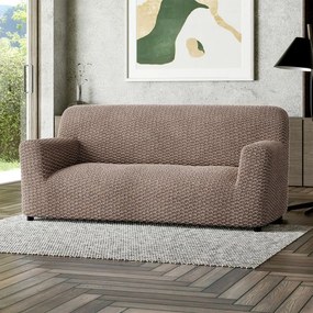 Bielastické poťahy MOSAICO orieškové trojkreslo (š. 170 - 220 cm)