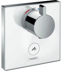 HANSGROHE ShowerSelect Glass termostat Highflow pod omietku pre 1 spotrebič a ďalší výtok, biela/chróm, 15735400