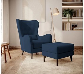 Taburetka Calimero T  (námornícka + wenge). Akcia -13%. Vlastná spoľahlivá doprava až k Vám domov. 1099308