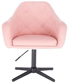 LuxuryForm DESIGN Kreslo ANDORA na čiernom kríži - ružové