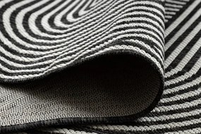 Koberec ORGANIC 1835 geometrický, čierny / sivý