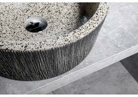 Tmavosivé keramické okrúhle umývadlo ø 41 cm Priori – Sapho