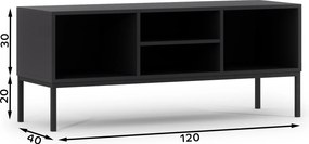 TV stolík Loyd (čierna matná + dub artisan). Akcia -16%. Vlastná spoľahlivá doprava až k Vám domov. 1051946