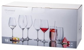 Lunasol - Štartovací set pohárov do domácnosti 18 ks – Optima Line Glas Lunasol (322689)
