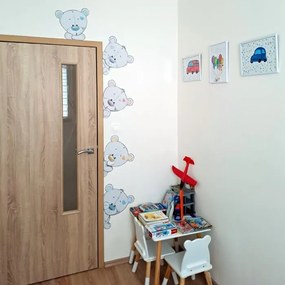 Nálepky okolo dverí - Sivé medvede I.