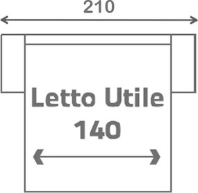 Pohovka FELYNE br. FIORELLO s rozkladom na každodenné spanie, 140, tm. šedá (jazz 22 graphite)