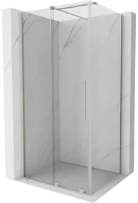 Mexen Velar, sprchový kút s posuvnými dverami 120 x 75 cm, 8mm číre sklo, brúsená oceľ, 871-120-075-01-97