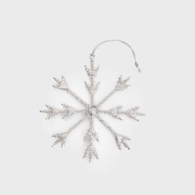 Vianočná ozdoba DIAME strieborná snehová vločka 710490