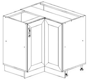 Dolná skrinka rohová Felicia FE-12/D90N. Vlastná spoľahlivá doprava až k Vám domov. 1048443