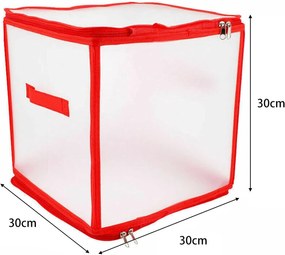 Vianočný úložný box na banky, gule a vianočné ozdoby, na 64 kusov