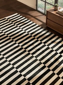 Hanse Home, Kusový koberec Vika 106207 Black White, 200x300, čiernobiela, obývacia izba