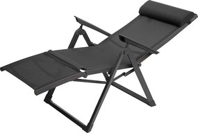 Hliníkové kreslo relaxačné MALTA (antracit)