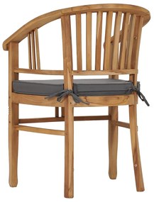 vidaXL Záhradné stoličky s podložkami 2 ks teakový masív 49431