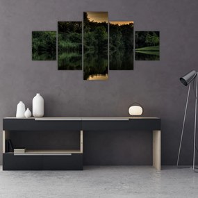 Obraz jazera pri lese (125x70 cm), 40 ďalších rozmerov
