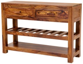 furniture-nabytek.cz - Konzolový stolík so šuplíkmi z dreva palisander 110x35x76