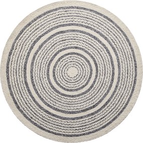 Ručne viazaný kusový koberec Soma SM04 Silver Black kruh, 240x240 (priemer) kruh, béžová, chodba / predsieň, Diamond Carpets India