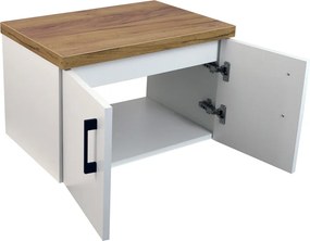 Comodo Kúpeľňová skrinka pod doskové umývadlo Agria II W 60-HD - biela/zlatý dub