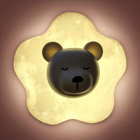 Toolight Toolight, LED nástenné svietidlo BIELY MEDVEĎ, 12W, G181-W, biela, OSW-07812