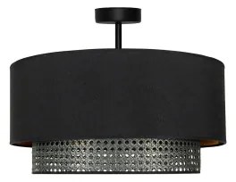 Duolla - Prisadený luster BOHO RATTAN 1xE27/15W/230V pr. 45 cm čierna