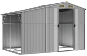 Záhradná kôlňa sivá 277x192,5x179 cm pozinkovaná oceľ