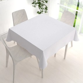 Biante Teflónový štvorcový obrus TF-011 Popínavé lístky - studená biela 110x110 cm