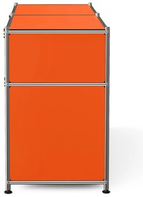 Kovová odkladacia skrinka »CN3« s výklopnými priečinkami a zásuvkami, oranžová