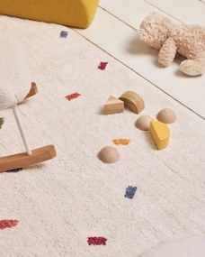 Detský koberec aniafi 90 x 150 cm biely MUZZA