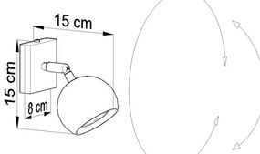 Biele nástenné svietidlo Sollux Ollo