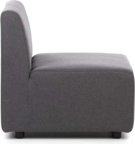 Sedačka LEA, kresielko, tmavo sivá