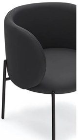 Čierne kreslo z imitácie kože Mogi - Teulat