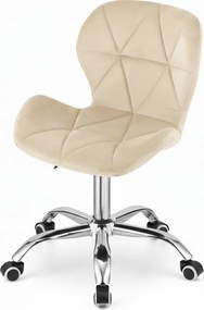 Krémové kancelárske kreslo AVOLA VELVET