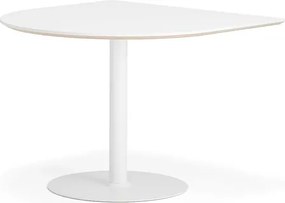 Stôl METRIC, polovičný ovál, 1000x1000x720, biela
