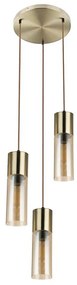 Globo 21000-3HM - Luster na lanku ANNIKA 3xE27/25W/230V pr. 30 cm mosadz