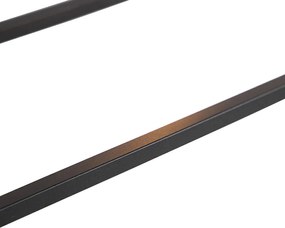 Moderné obdĺžnikové závesné svietidlo čierne 5-žiarovkové - Cage