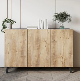 Loftová klasická komoda 120 cm matera/gaštan na nožičkách Phuket SB120