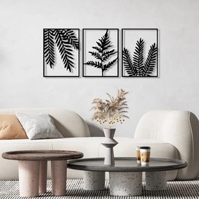 Kovové nástenné dekorácie v súprave 3 ks 118x50 cm Yakomo – Wallity