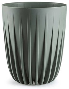 PLASTOVÝ KVETINÁČ STRIPPED 25X30 CM ZELENÁ