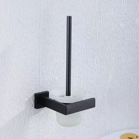 CERANO - Nástenná WC kefa Polo - čierna matná, CER-CER-479338